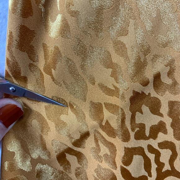 Emma Michelle Womens Cowl Neck Slip Dress Sz L Y2K Retro Golden Goddess Leopard - Picture 13 of 13